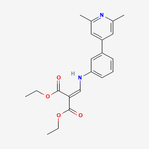 Diethyl (((3-(2,6-dimethyl-4-pyridyl)phenyl)amino)methylene)malonate