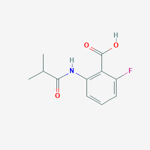 molecular formula C11H12FNO3 B1517949 2-Fluoro-6-(2-methylpropanamido)benzoic acid CAS No. 1153235-86-9
