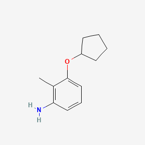 molecular formula C12H17NO B1517951 3-(Cyclopentyloxy)-2-methylaniline CAS No. 1154909-64-4