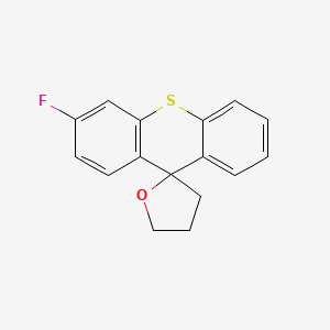 molecular formula C16H13FOS B15179515 6'-Fluoro-4,5-dihydrospiro[furan-2(3H),9'-[9H]thioxanthene] CAS No. 85721-10-4