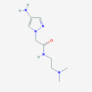 molecular formula C9H17N5O B1517958 2-(4-amino-1H-pyrazol-1-yl)-N-[2-(dimethylamino)ethyl]acetamide CAS No. 1156075-72-7