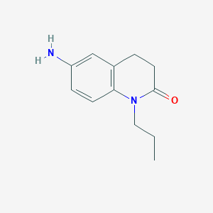 molecular formula C12H16N2O B1517959 6-Amino-1-propyl-1,2,3,4-tetrahydroquinolin-2-one CAS No. 1153515-63-9