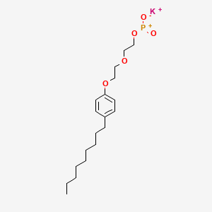 molecular formula C19H31KO5P+ B15179623 Potassium (2-(2-(4-nonylphenoxy)ethoxy)ethyl) phosphonate CAS No. 84030-32-0
