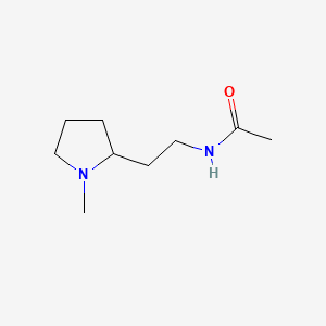 molecular formula C9H18N2O B15179630 N-(2-(1-Methylpyrrolidin-2-yl)ethyl)acetamide CAS No. 83732-74-5