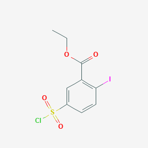 Ethyl 5-(chlorosulfonyl)-2-iodobenzoate