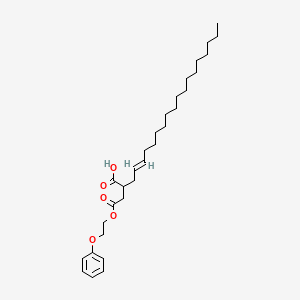 molecular formula C30H48O5 B15179684 4-(2-Phenoxyethyl) hydrogen 2-octadecenylsuccinate CAS No. 93904-77-9