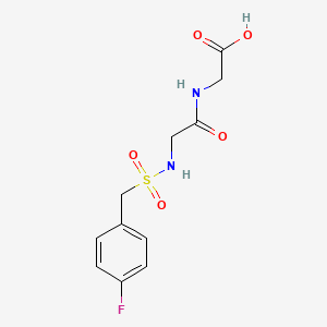 molecular formula C11H13FN2O5S B1517969 2-{2-[(4-Fluorophenyl)methanesulfonamido]acetamido}acetic acid CAS No. 1153243-59-4