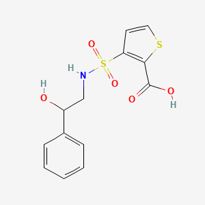 molecular formula C13H13NO5S2 B1517970 3-[(2-Hydroxy-2-phenylethyl)sulfamoyl]thiophene-2-carboxylic acid CAS No. 1155165-61-9