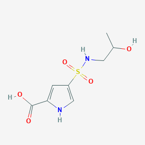 molecular formula C8H12N2O5S B1517972 4-[(2-hydroxypropyl)sulfamoyl]-1H-pyrrole-2-carboxylic acid CAS No. 1155166-67-8