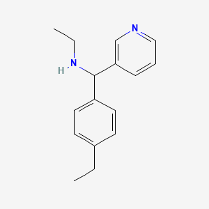 molecular formula C16H20N2 B1517973 Ethyl[(4-ethylphenyl)(pyridin-3-yl)methyl]amine CAS No. 1153290-71-1