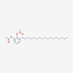 molecular formula C27H44O4 B15179734 1,2-Benzenediol, 3-heptadecyl-, diacetate CAS No. 76619-72-2