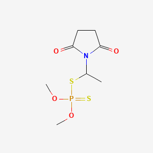 Phosphorodithioic acid, S-(1-(2,5-dioxo-1-pyrrolidinyl)ethyl) O,O-dimethyl ester