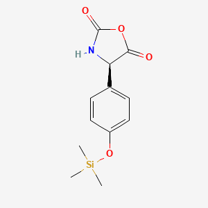 molecular formula C12H15NO4Si B15179739 (R)-4-(4-((Trimethylsilyl)oxy)phenyl)oxazolidine-2,5-dione CAS No. 54148-08-2