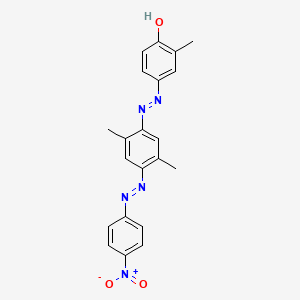 molecular formula C21H19N5O3 B15179751 4-[[2,5-Dimethyl-4-[(4-nitrophenyl)azo]phenyl]azo]-o-cresol CAS No. 62308-13-8