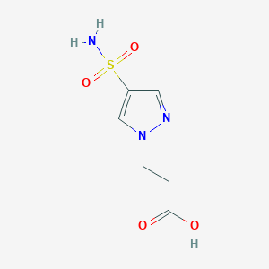 B1517978 3-(4-sulfamoyl-1H-pyrazol-1-yl)propanoic acid CAS No. 1153823-55-2