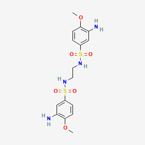 molecular formula C16H22N4O6S2 B15179782 N,N'-Ethylenebis(3-amino-4-methoxybenzenesulphonamide) CAS No. 94232-03-8