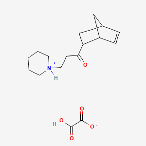 molecular formula C17H25NO5 B15179829 1-[3-[Bicyclo[2.2.1]hept-5-EN-2-YL]-3-oxopropyl]piperidinium hydrogen oxalate CAS No. 93778-72-4