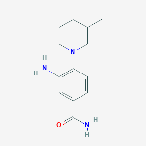 molecular formula C13H19N3O B1517985 3-氨基-4-(3-甲基-1-哌啶基)苯甲酰胺 CAS No. 915920-42-2