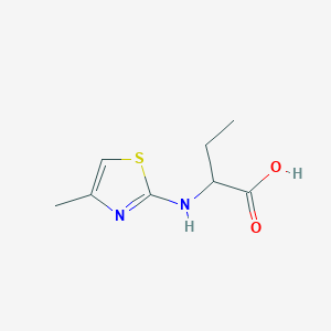 molecular formula C8H12N2O2S B1517997 2-[(4-甲基-1,3-噻唑-2-基)氨基]丁酸 CAS No. 1218535-97-7