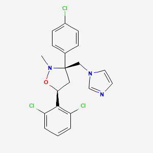 3-(4-Chlorophenyl)-5-(2,6-dichlorophenyl)-3-(1H-imidazol-1-ylmethyl)-2-methylisoxazolidine