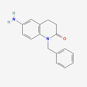 molecular formula C16H16N2O B1518003 6-amino-1-benzyl-3,4-dihydroquinolin-2(1H)-one CAS No. 68032-30-4