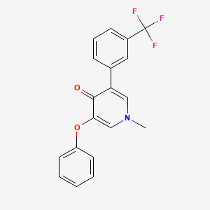 4(1H)-Pyridinone, 1-methyl-3-phenoxy-5-(3-(trifluoromethyl)phenyl)-