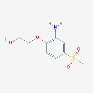 molecular formula C9H13NO4S B1518005 2-(2-Amino-4-methanesulfonylphenoxy)ethan-1-ol CAS No. 1153121-95-9