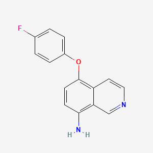 molecular formula C15H11FN2O B1518006 5-(4-Fluorophenoxy)isoquinolin-8-amine CAS No. 1154275-78-1