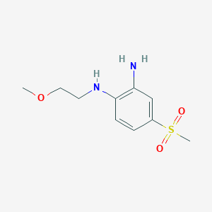 molecular formula C10H16N2O3S B1518007 4-甲磺酰基-1-N-(2-甲氧基乙基)苯-1,2-二胺 CAS No. 1153122-37-2