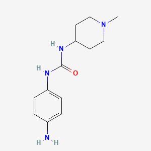 molecular formula C13H20N4O B1518010 1-(4-氨基苯基)-3-(1-甲基哌啶-4-基)脲 CAS No. 1154395-80-8