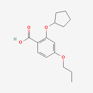 molecular formula C15H20O4 B1518011 2-(Cyclopentyloxy)-4-propoxybenzoic acid CAS No. 1154275-43-0