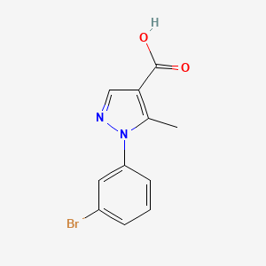 molecular formula C11H9BrN2O2 B1518022 1-(3-溴苯基)-5-甲基-1H-吡唑-4-甲酸 CAS No. 1154937-57-1