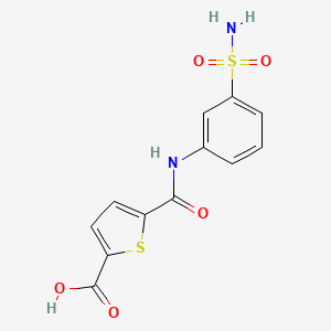 molecular formula C12H10N2O5S2 B1518024 5-[(3-Sulfamoylphenyl)carbamoyl]thiophene-2-carboxylic acid CAS No. 1155162-41-6