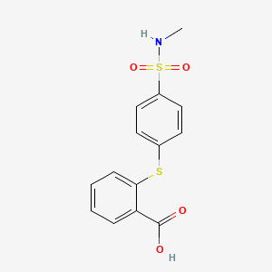 molecular formula C14H13NO4S2 B1518025 2-{[4-(Methylsulfamoyl)phenyl]sulfanyl}benzoic acid CAS No. 1155567-20-6