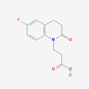 3-(6-Fluoro-2-oxo-1,2,3,4-tetrahydroquinolin-1-yl)propanoic acid