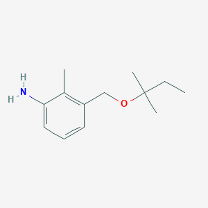 molecular formula C13H21NO B1518031 2-Methyl-3-{[(2-methylbutan-2-yl)oxy]methyl}aniline CAS No. 1156812-61-1