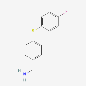 molecular formula C13H12FNS B1518032 {4-[(4-Fluorophenyl)sulfanyl]phenyl}methanamine CAS No. 1156220-21-1