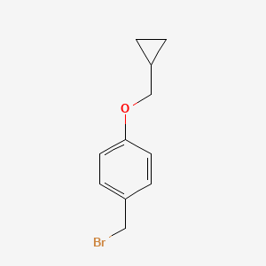 molecular formula C11H13BrO B1518036 1-(Bromomethyl)-4-(cyclopropylmethoxy)benzene CAS No. 561313-86-8