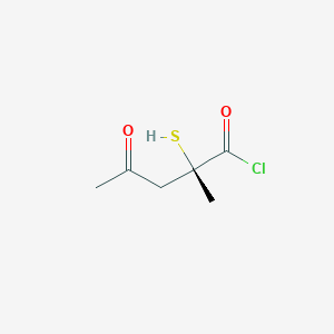 Pentanoyl chloride, 2-mercapto-2-methyl-4-oxo-