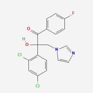 1-Propanone, 2-(2,4-dichlorophenyl)-1-(4-fluorophenyl)-2-hydroxy-3-(1H-imidazol-1-yl)-