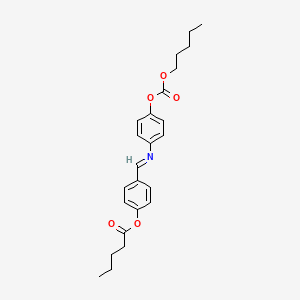 Pentanoic acid, 4-[[[4-[[(pentyloxy)carbonyl]oxy]phenyl]imino]methyl]phenyl ester