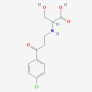 molecular formula C12H14ClNO4 B15180419 N-(3-(4-Chlorophenyl)-3-oxopropyl)-DL-serine CAS No. 92515-06-5