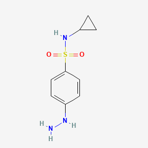 molecular formula C9H13N3O2S B1518042 N-环丙基-4-肼基苯-1-磺酰胺 CAS No. 1153316-84-7