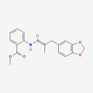 Benzoic acid, 2-((3-(1,3-benzodioxol-5-yl)-2-methyl-1-propenyl)amino)-, methyl ester