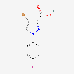 molecular formula C10H6BrFN2O2 B1518046 4-溴-1-(4-氟苯基)-1H-吡唑-3-羧酸 CAS No. 1156392-56-1