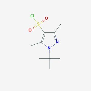 molecular formula C9H15ClN2O2S B1518047 1-tert-butyl-3,5-dimethyl-1H-pyrazole-4-sulfonyl chloride CAS No. 1156916-83-4