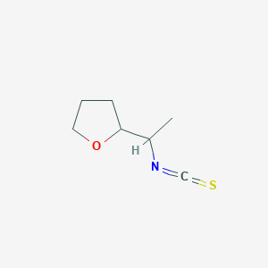 molecular formula C7H11NOS B1518048 2-(1-异硫氰酸酯乙基)氧杂环乙烷 CAS No. 1153129-43-1