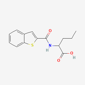 molecular formula C14H15NO3S B1518053 2-(1-Benzothiophen-2-ylformamido)pentanoic acid CAS No. 1485725-73-2