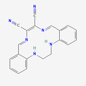 15,16,17,18-Tetrahydrodibenzo(e,m)(1,4,8,11)tetraazacyclotetradecine-7,8-dicarbonitrile