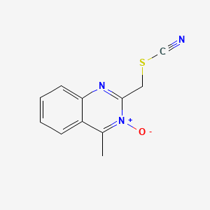 (4-Methyl-3-oxido-2,3-dihydro-2-quinazolinyl)methyl thiocyanate